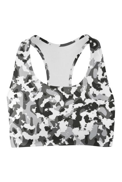 art of camo black sport bra front by utopy