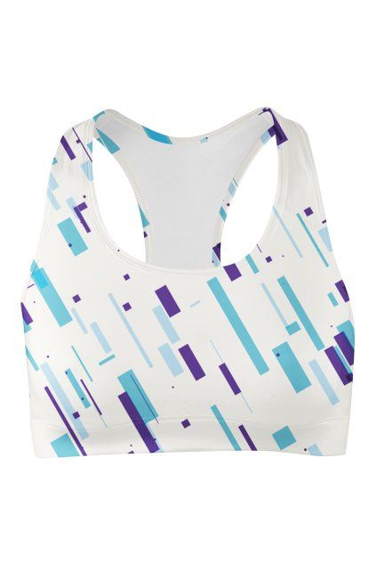 district of blue sport bra front by utopy
