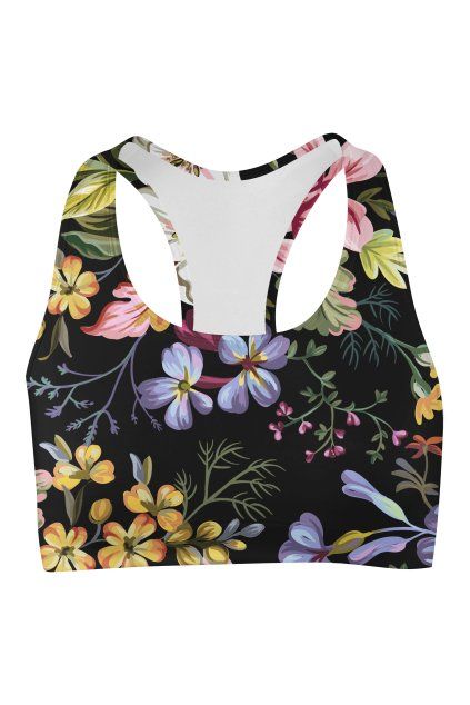 flower garden sport bra front by utopy
