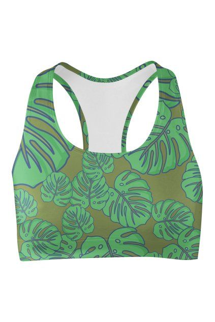 monsterious green sport bra front by utopy