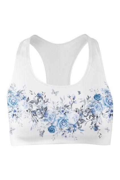 pure beauty blue edition sport bra front by utopy