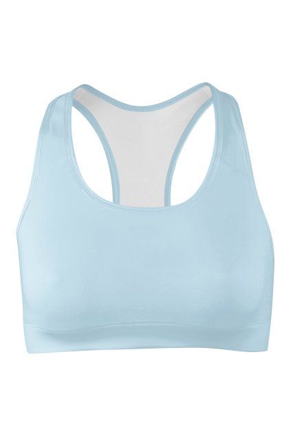 light blue sport bra front by utopy