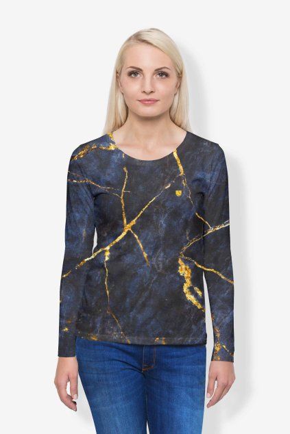 Damske dlouhe tricko dark gold UTOPY