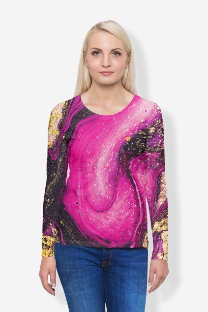 Damske dlouhe tricko pink joy UTOPY