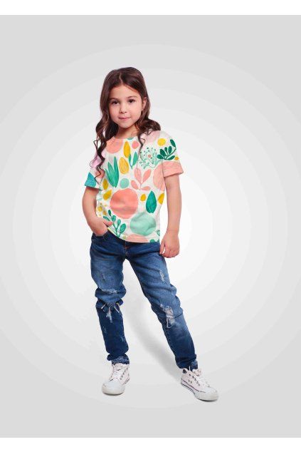 Detske tricko Floral energy by utopy @0,75x