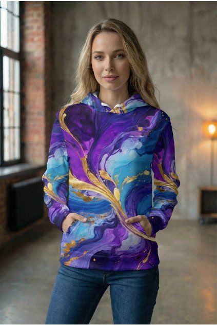 damska mikina purple gold by utopy